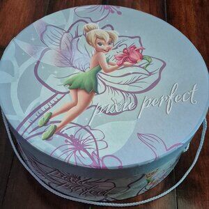 Disney Tinkerbell Pixie Perfect Round Hat Box Adorable Storage Collectible NEW!!